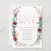 ラブ・イズ・イン・ブルーム | 花輪 フラワーブライダルシャワー 招待状 (正面)