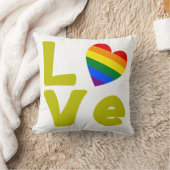 ラブ・イズ・ゲイ・ゴールド クッション (ブランケット)