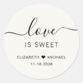 ラブ・イズ・スイート・クリーム 結婚の引き出物 ラウンドシール (正面)
