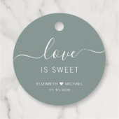 ラブ・イズ・スイート セージグリーン ウェディング フェイバータグ (裏面)