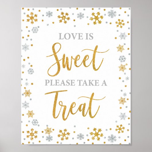 ラブ イズ スウィート お菓子をお持ちください パーティー サイン (正面)