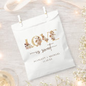 ラブ イズ スウィート ウェディング フェイバーバッグ (クリップ留めされた状態)
