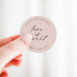 ラブ イズ スウィート ステッカー, パーソナライズ パーティー ファーバー ラウンドシール