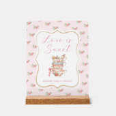 ラブ イズ スウィート ティーパーティー ブライダルシャワー フェイバー アクリルサイン (正面)