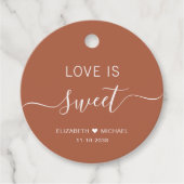 ラブ イズ スウィート テラコッタ ウェディング フェイバータグ (正面)