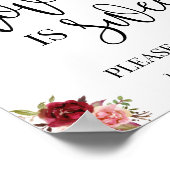 ラブ イズ スウィート デザート テーブル ウェディング マルサラ サイン (角)