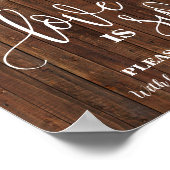 ラブ イズ スウィート デザート テーブル サイン ウェスタン ウェディング (角)