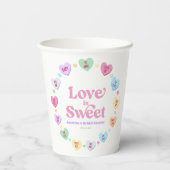 ラブ イズ スウィート バレンタインデー キャンディ ブライダル シャワー 紙コップ (裏面)