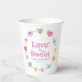ラブ イズ スウィート バレンタインデー キャンディ ブライダル シャワー 紙コップ (正面)