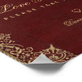 ラブ イズ スウィート バーガンディ ゴールド キャンディバー ウェディング サイン (角)