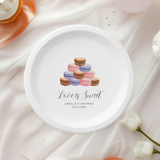ラブ・イズ・スウィート ブライダルシャワー招待状 ペーパープレート