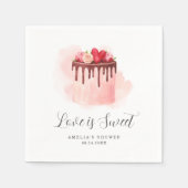 ラブ イズ スウィート ブライダル シャワー 招待状 スタンダードカクテルナプキン (正面)