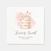 ラブ イズ スウィート ブライダル シャワー 招待状 スタンダードカクテルナプキン (正面)