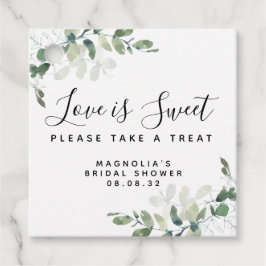 ラブ イズ スウィート ユーカリ ブライダルシャワー フェイバータグ