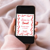 ラブ イズ スウィート レトロ チェリー ブライダル シャワー サイン