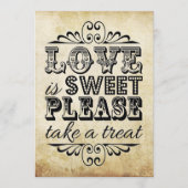 ラブ イズ スウィート - ヴィンテージ ウェディング サイン 招待状 (正面)
