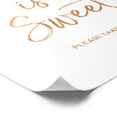 ラブ イズ スウィート 8x10 おしゃれ ローズゴールド 結婚式 サイン (角)