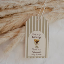 ラブ イズ ブリュイング エスプレッソ マティーニ ボウ ブライダル シャワー ギフトタグ