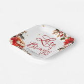 ラブ イズ ブリュイング クリスマス ブライダル シャワー ペーパープレート (傾斜あり)