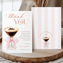 ラブ イズ ブリュイング コケッタ ブライダルシャワー サンキューカード