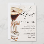 ラブ イズ ブリュイング コーヒー カクテル ブライダル シャワー 招待状 (正面)