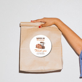 ラブ イズ ブリュイング コーヒー フレンチ ブライダル シャワー ラウンドシール