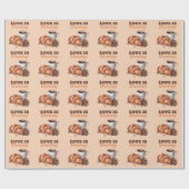 ラブ イズ ブリュイング コーヒー フレンチ ブライダル シャワー ラッピングペーパー (フラット)