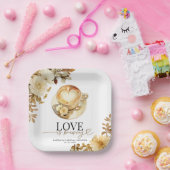 ラブ イズ ブリュイング ブライズシャワー ペーパープレート (パーティー)