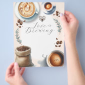 ラブ イズ ブリュイング ブライダル シャワー コーヒー チラシ (手)