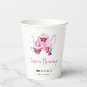 ラブ イズ ブリュイング ブライダル シャワー ティーパーティー 紙コップ (裏面)