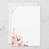 ラブ イズ ブリュイング ブライダル シャワー フローラル ローズ 招待状 (裏面)