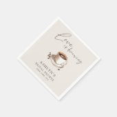 ラブ イズ ブリュイング ブライダル シャワー ペーパー ナプキン スタンダードカクテルナプキン (角)