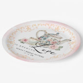 ラブ イズ ブリュイング ブライダル シャワー ペーパー プレート (アングル)