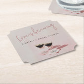 ラブ・イズ・ブリューイング エスプレッソ マティーニ ブライダルシャワー ナプ ペーパーコースター (アングル)