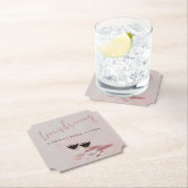 ラブ・イズ・ブリューイング エスプレッソ マティーニ ブライダルシャワー ナプ ペーパーコースター (インサイチュ)