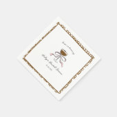 ラブ イズ ブリューイング エスプレッソ マティーニ ブライダル シャワー スタンダードカクテルナプキン (角)