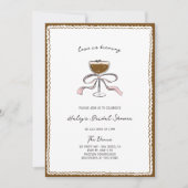 ラブ イズ ブリューイング エスプレッソ マティーニ ブライダル シャワー 招待状 (正面)