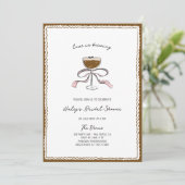 ラブ イズ ブリューイング エスプレッソ マティーニ ブライダル シャワー 招待状 (スタンド正面)