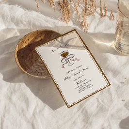 ラブ イズ ブリューイング エスプレッソ マティーニ ブライダル シャワー 招待状