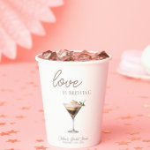 ラブ イズ ブリューイング エスプレッソ マティーニ ブライダル シャワー 紙コップ