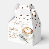 ラブ イズ ブリューイング コーヒー テーマ ブライダル シャワー フェイバーボックス (正面サイド)