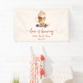 ラブ イズ ブリューイング コーヒー ビーンズ ブライズ シャワー 横断幕 (インサイチュ)