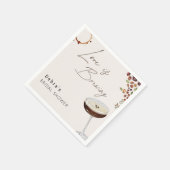 ラブ イズ ブリューイング モダン ブライズ シャワー スタンダードカクテルナプキン (角)