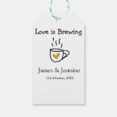 ラブ イズ ブリューピング カップル 名前 ゴールド ハート ギフトタグ (裏面)