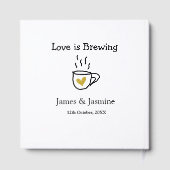 ラブ イズ ブリューピング カップル 名前 ゴールド ハート ゲストブック (裏面)