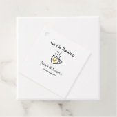 ラブ イズ ブリューピング カップル 名前 ゴールド ハート フェイバータグ (インサイチュ)