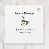 ラブ イズ ブリューピング カップル 名前 ゴールド ハート フェイバータグ (裏面)