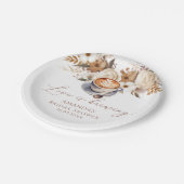 ラブ イズ ブリューピング コーヒー ブライダル シャワー ペーパープレート (アングル)