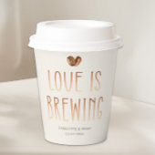 ラブ イズ ブリューピング コーヒー ペーパー カップ ウェディング シャワー 紙コップ