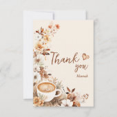 ラブ イズ ブリューミング コーヒー ブライズ シャワー サンキューカード (正面)